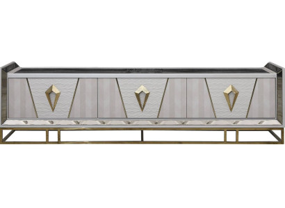 Sideboard RTV Lowboard TV Ständer Holz Grau Wohnzimmer Tisch Moderne